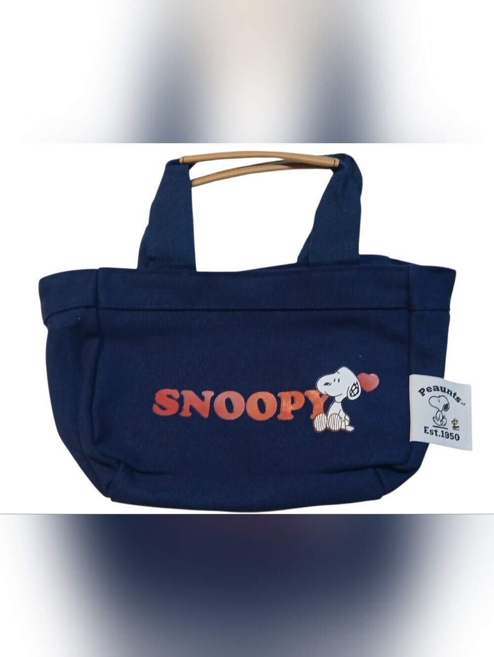 Peanuts - Navy Blue & Red Snoopy Canvas Crossbody/Handbag,Red Adjustable Strap - Picture 4 of 12